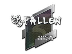 Sticker | FalleN | Boston 2018 — CS2 skin image, High Grade rarity