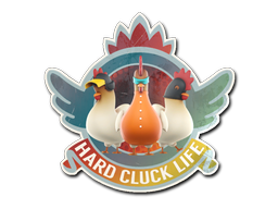 Sticker | Hard Cluck Life (Holo) — CS2 skin image, Remarkable rarity