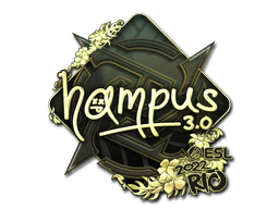 Sticker | hampus (Gold) | Rio 2022 — CS2 skin image, Extraordinary rarity