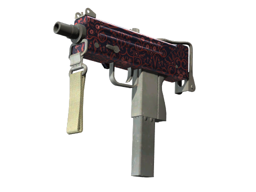 MAC-10 | Red Filigree — скин CS2, редкость Restricted