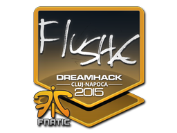 Sticker | flusha | Cluj-Napoca 2015 — CS2 skin image, High Grade rarity