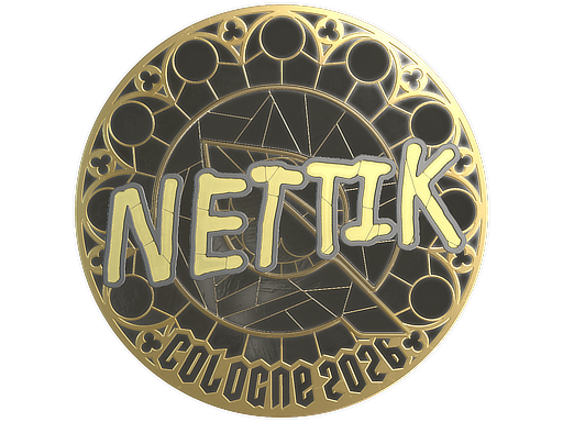 Sticker | nettik (Gold) | Cologne 2026 — CS2 skin image, Extraordinary rarity