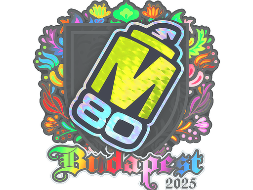 Sticker | M80 (Holo) | Budapest 2025 — CS2 skin image, Exotic rarity