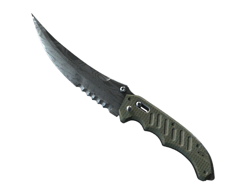 ★ StatTrak™ Flip Knife | Damascus Steel (Minimal Wear) — CS2 skin image