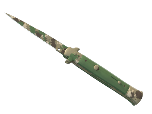 ★ Stiletto Knife | Forest DDPAT (Well-Worn) — изображение скина CS2, редкость Covert