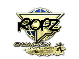Sticker | ropz (Gold, Champion) | Antwerp 2022 — CS2 skin image, Extraordinary rarity