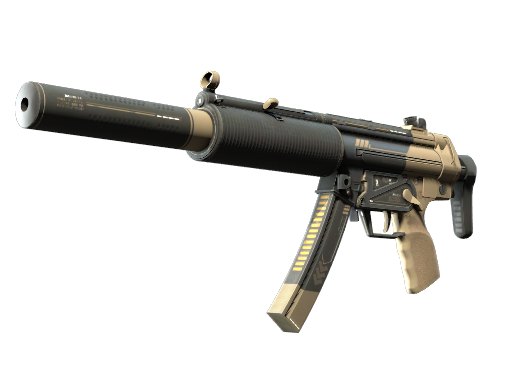 MP5-SD | Desert Strike (Well-Worn) — изображение скина CS2, редкость Mil-Spec Grade