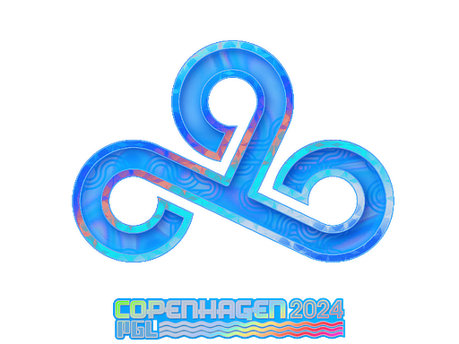 Sticker | Cloud9 (Holo) | Copenhagen 2024 — CS2 skin image, Exotic rarity
