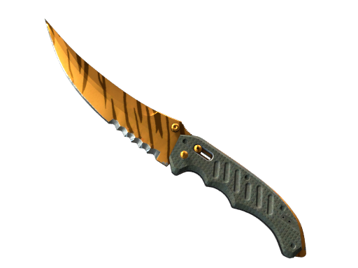 ★ StatTrak™ Flip Knife | Tiger Tooth (Factory New) — CS2 skin image
