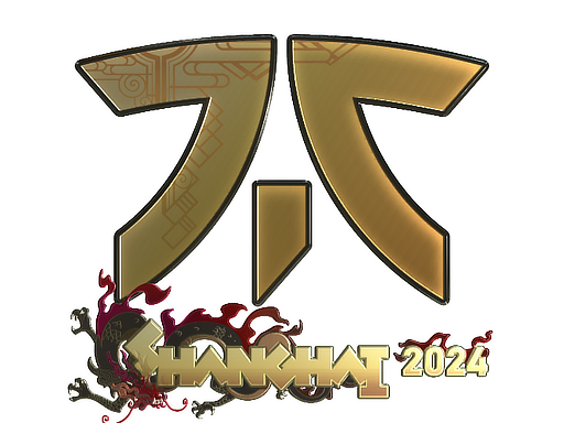 Sticker | Fnatic (Gold) | Shanghai 2024 — CS2 skin image, Extraordinary rarity