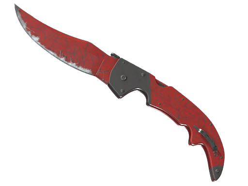 ★ StatTrak™ Falchion Knife | Crimson Web (Battle-Scarred) — CS2 skin image