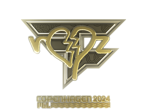 Sticker | ropz (Gold) | Copenhagen 2024 — CS2 skin image, Extraordinary rarity