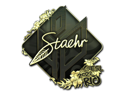 Sticker | Staehr (Gold) | Rio 2022 — CS2 skin image, Extraordinary rarity