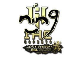 Sticker | nin9 (Gold) | Antwerp 2022 — CS2 skin image, Extraordinary rarity