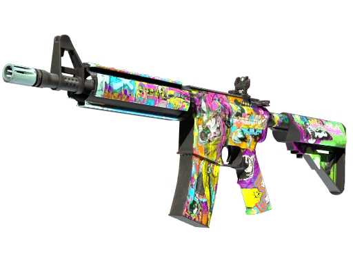 StatTrak™ M4A4 | In Living Color (Battle-Scarred) — изображение скина CS2, редкость Covert