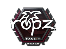 Sticker | ropz | London 2018 — CS2 skin image, High Grade rarity