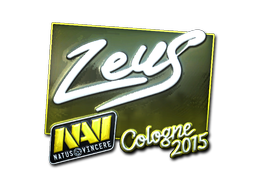 Sticker | Zeus (Foil) | Cologne 2015 — CS2 skin image, Exotic rarity