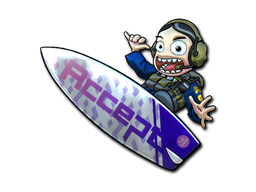 Sticker | Akihabara Accept Surf Ava (Foil) — CS2 skin image, Exotic rarity