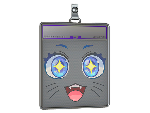 Sticker Slab | Kawaii Eyes (Glitter) — CS2 skin image, Remarkable rarity