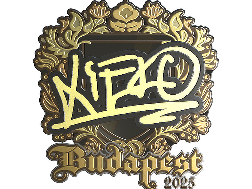 Sticker | xiELO (Gold) | Budapest 2025 — CS2 skin image, Extraordinary rarity