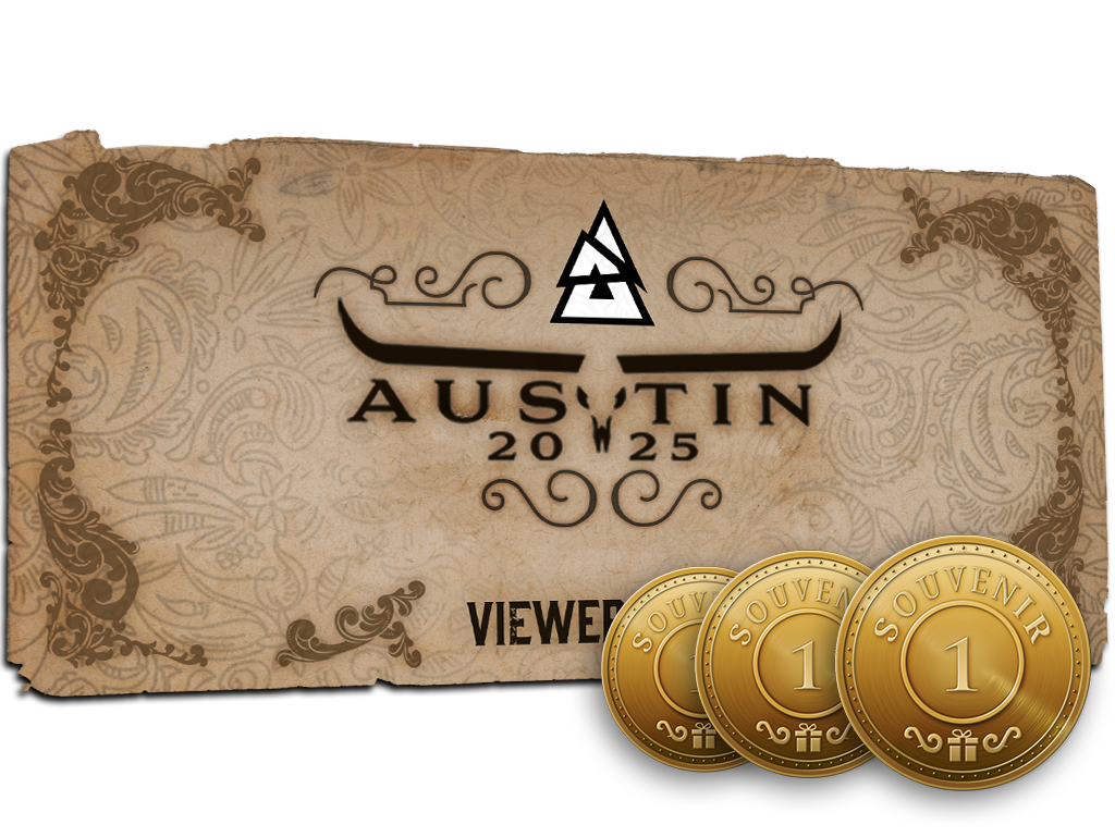 Austin 2025 Viewer Pass + 3 Souvenir Tokens — CS2 skin image, Base Grade rarity
