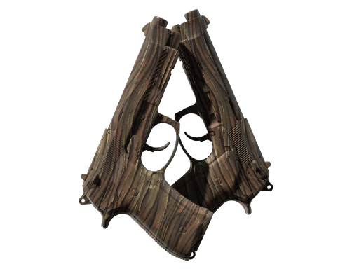 Souvenir Dual Berettas | Drift Wood (Battle-Scarred) — изображение скина CS2, редкость Industrial Grade