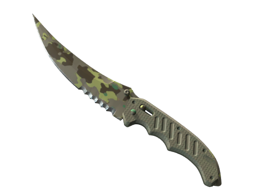 ★ Flip Knife | Boreal Forest (Well-Worn) — изображение скина CS2, редкость Covert