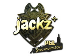 Sticker | JACKZ (Gold) | Stockholm 2021 — CS2 skin image, Extraordinary rarity