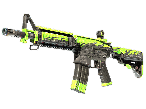 M4A4 | Full Throttle (Well-Worn) — изображение скина CS2, редкость Covert