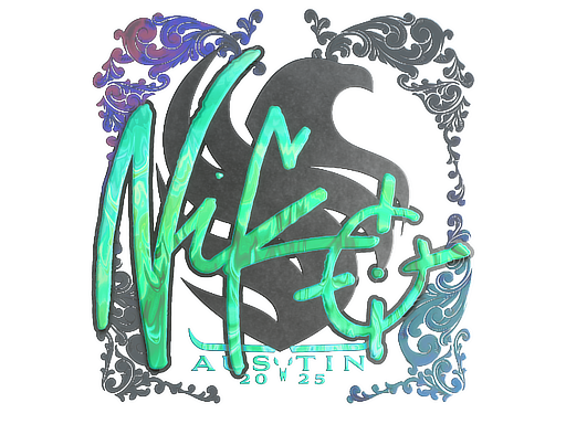Sticker | NiKo (Holo) | Austin 2025 — CS2 skin image, Exotic rarity