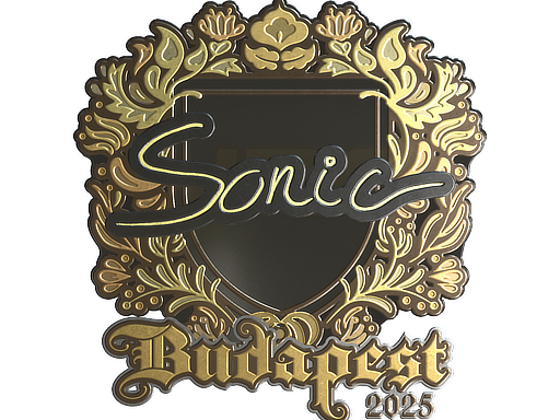 Sticker | Sonic (Gold) | Budapest 2025 — CS2 skin image, Extraordinary rarity