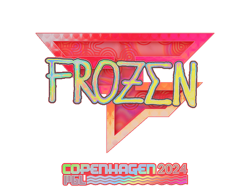 Sticker | frozen (Holo) | Copenhagen 2024 — CS2 skin image, Exotic rarity