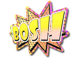 Sticker | Bosh (Holo) — CS2 skin image, Remarkable rarity