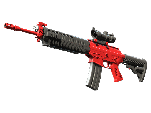 SG 553 | Candy Apple (Field-Tested) — изображение скина CS2, редкость Industrial Grade