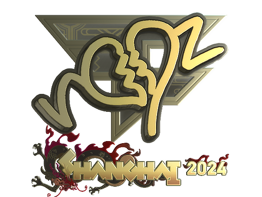 Sticker | ropz (Gold) | Shanghai 2024 — CS2 skin image, Extraordinary rarity