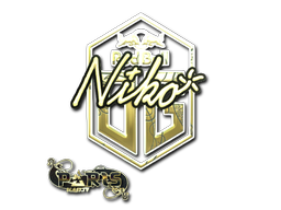 Sticker | niko (Gold)  | Paris 2023 — CS2 skin image, Extraordinary rarity