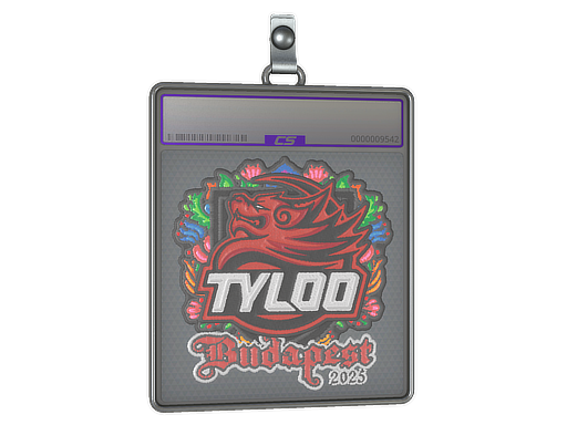 Sticker Slab | TYLOO (Embroidered) | Budapest 2025 — CS2 skin image, Remarkable rarity