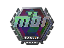 Sticker | MIBR (Holo) | London 2018 — CS2 skin image, Remarkable rarity