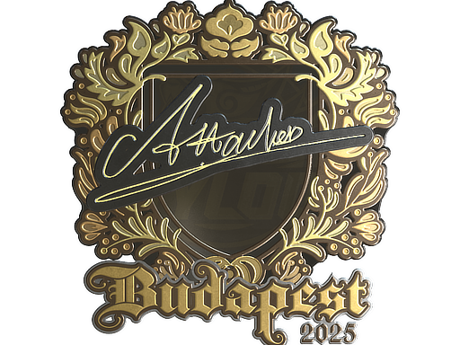 Sticker | Attacker (Gold) | Budapest 2025 — CS2 skin image, Extraordinary rarity