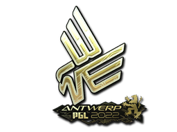 Sticker | Bad News Eagles (Gold) | Antwerp 2022 — CS2 skin image, Extraordinary rarity