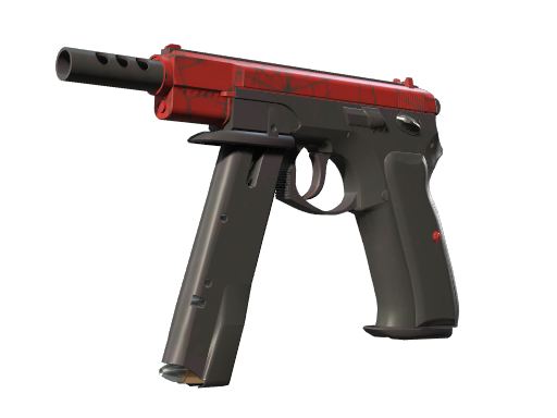 StatTrak™ CZ75-Auto | Crimson Web (Battle-Scarred) — изображение скина CS2, редкость Mil-Spec Grade