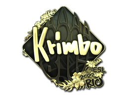 Sticker | Krimbo (Gold) | Rio 2022 — CS2 skin image, Extraordinary rarity