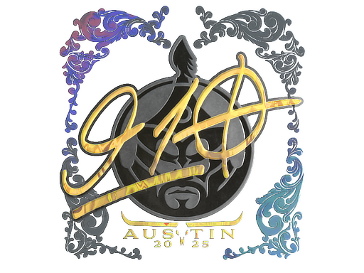 Sticker | 910 (Holo) | Austin 2025 — CS2 skin image, Exotic rarity