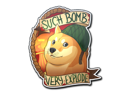 Sticker | Bomb Doge — CS2 skin image, High Grade rarity