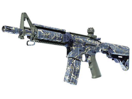 M4A4 | Naval Shred Camo (Well-Worn) — изображение скина CS2, редкость Industrial Grade