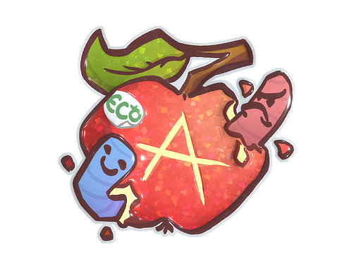 Sticker | Apple A Day (Glitter) — CS2 skin image, Remarkable rarity