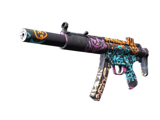 Souvenir MP5-SD | Neon Squeezer (Field-Tested) — изображение скина CS2, редкость Industrial Grade