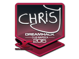 Sticker | chrisJ | Cluj-Napoca 2015 — CS2 skin image, High Grade rarity