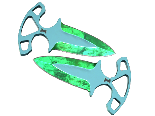★ Shadow Daggers | Gamma Doppler Emerald (Factory New) — CS2 skin image, Covert rarity