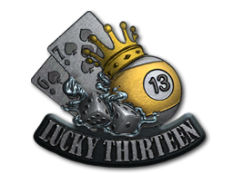 Sticker | Lucky 13 (Foil) — CS2 skin image, Exotic rarity